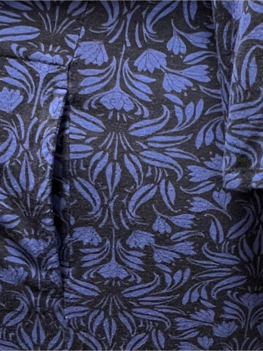 J.Jill Soft Knit Jersey Dress Size Medium Blue Black Print Pockets Button Front - Picture 12 of 12